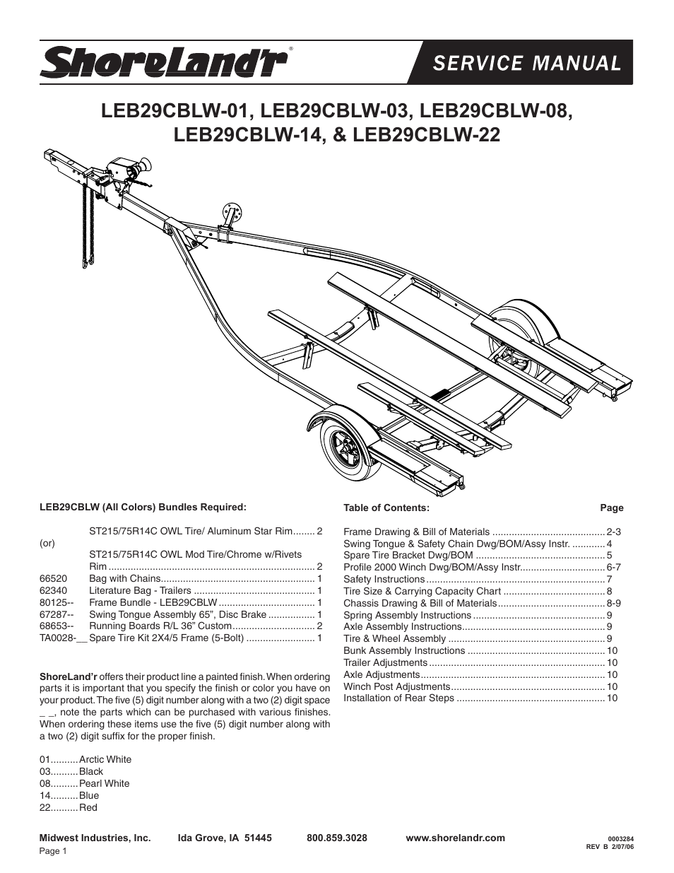 ShoreLand'r LEB29CBLW V.2 User Manual | 10 pages