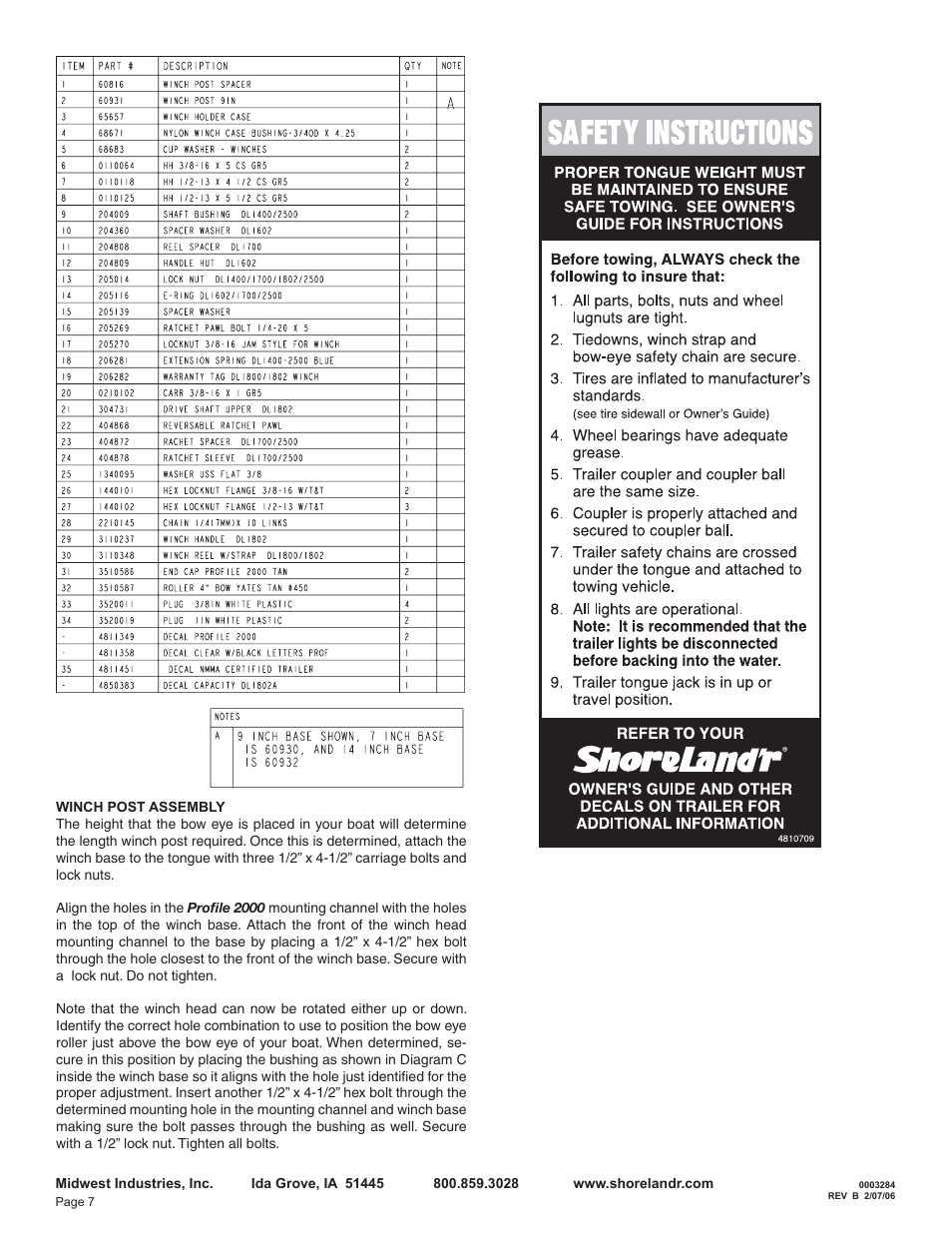 ShoreLand'r LEB29CBLW V.2 User Manual | Page 7 / 10