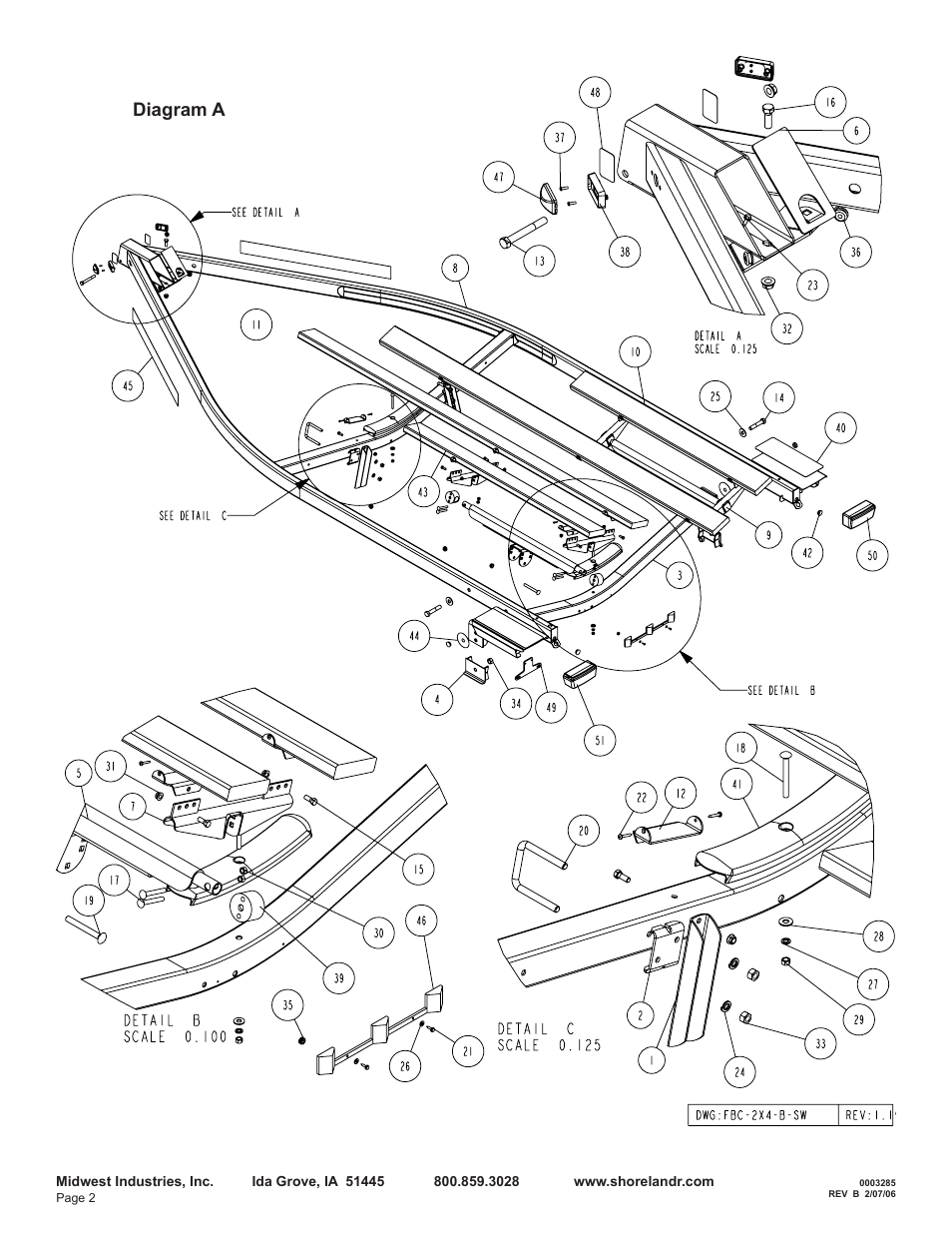 Diagram a | ShoreLand'r LEB29CBSW User Manual | Page 2 / 10