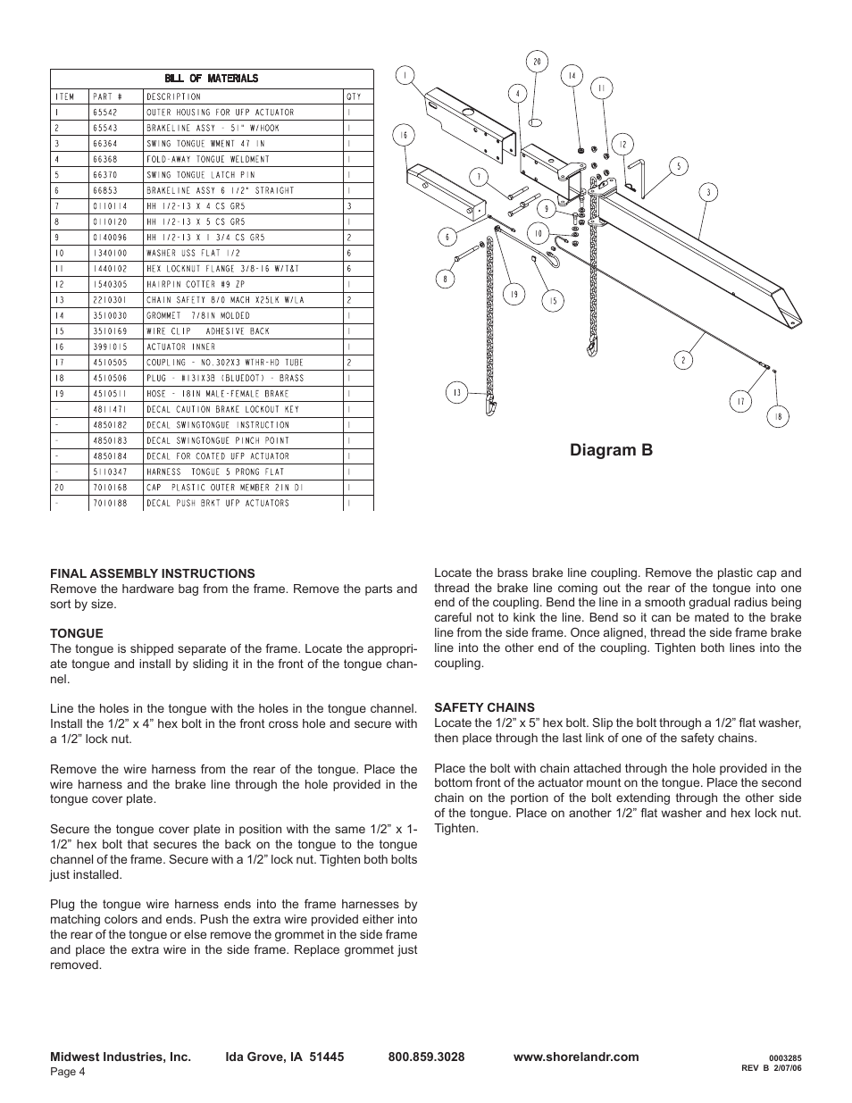 Diagram b | ShoreLand'r LEB29CBSW User Manual | Page 4 / 10
