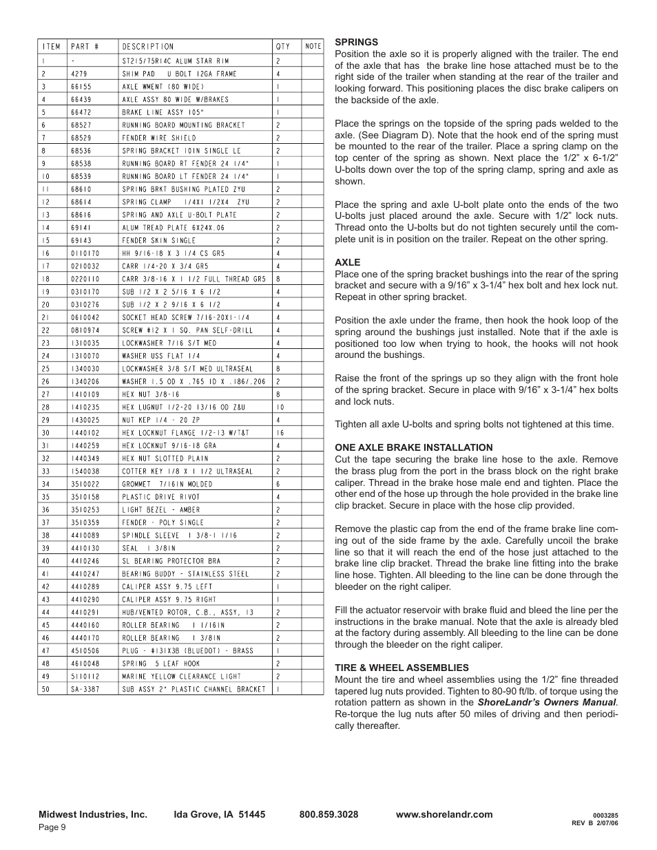 ShoreLand'r LEB29CBSW User Manual | Page 9 / 10