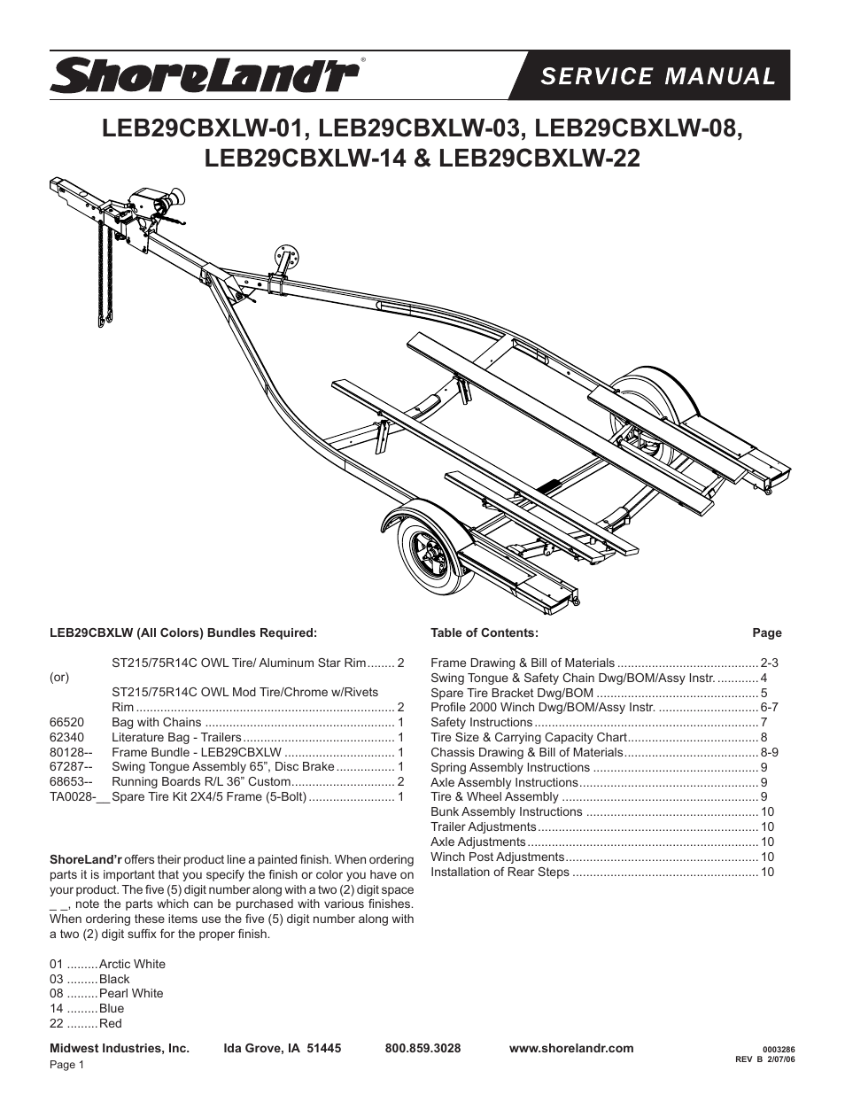 ShoreLand'r LEB29CBXLW User Manual | 10 pages