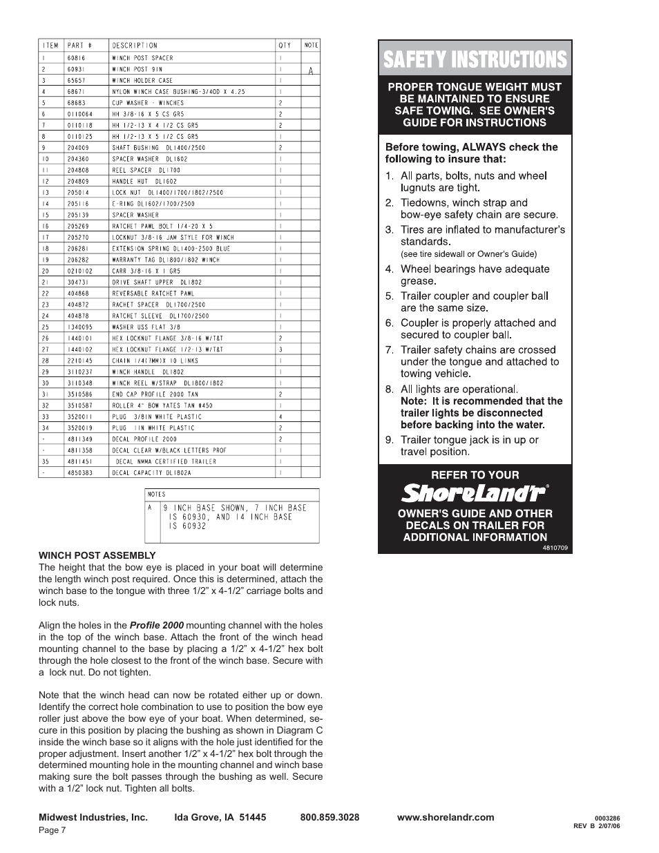 ShoreLand'r LEB29CBXLW User Manual | Page 7 / 10