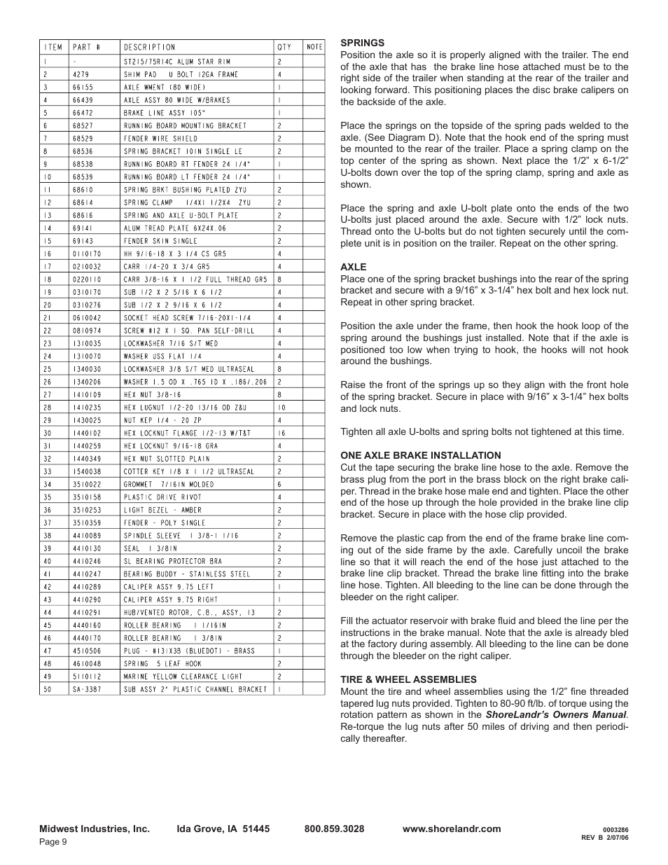 ShoreLand'r LEB29CBXLW User Manual | Page 9 / 10