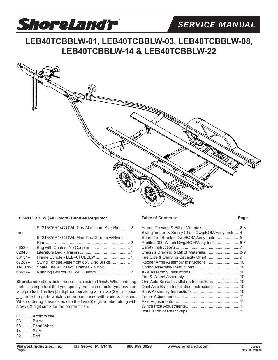 ShoreLand'r LEB40TCBBLW V.1 User Manual | 12 pages