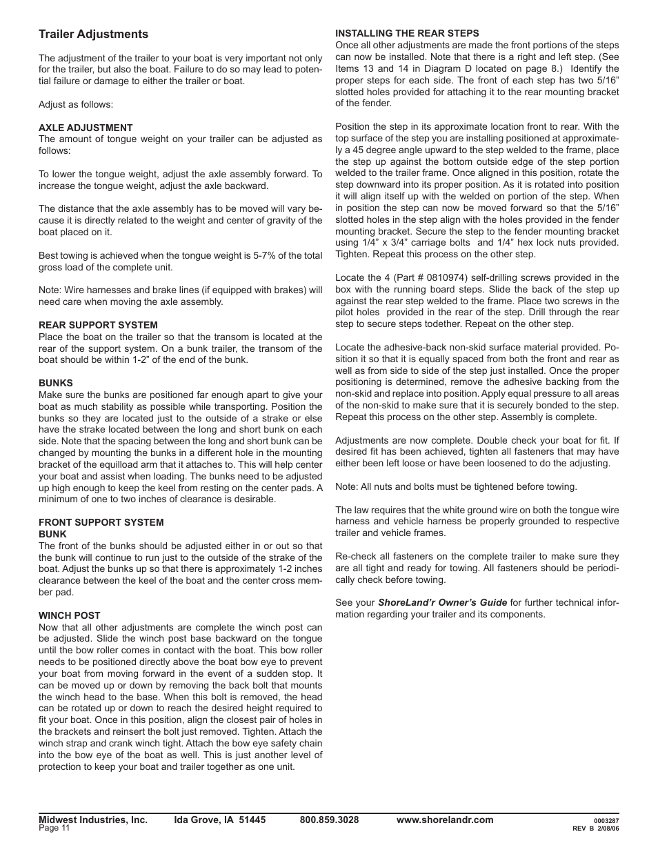 ShoreLand'r LEB40TCBBLW V.1 User Manual | Page 11 / 12