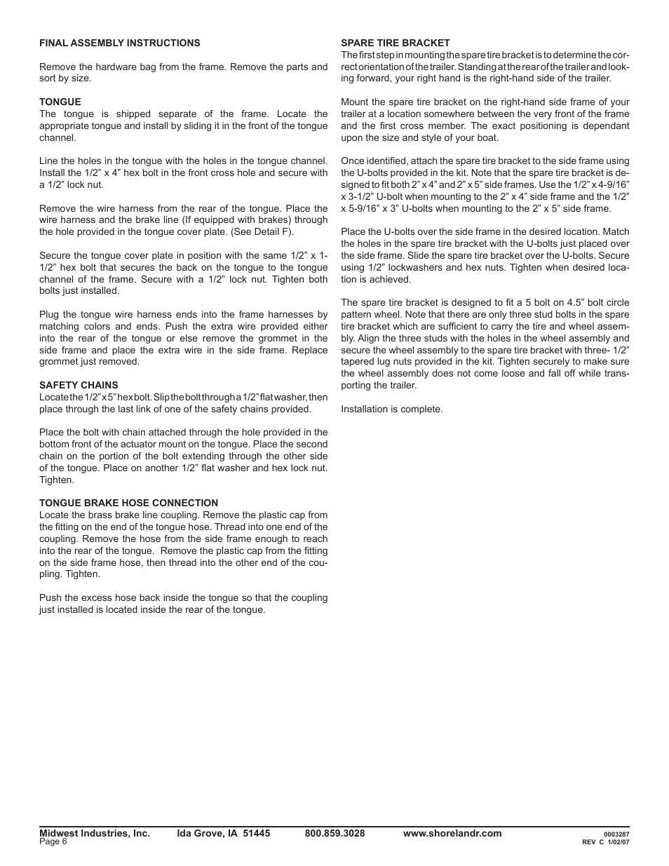 ShoreLand'r LEB40TCBBLW V.2 User Manual | Page 6 / 16
