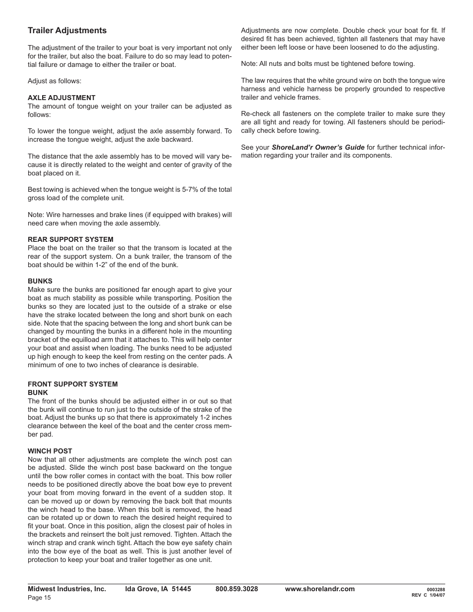 ShoreLand'r LEB40TCBBXLW V.1 User Manual | Page 15 / 16