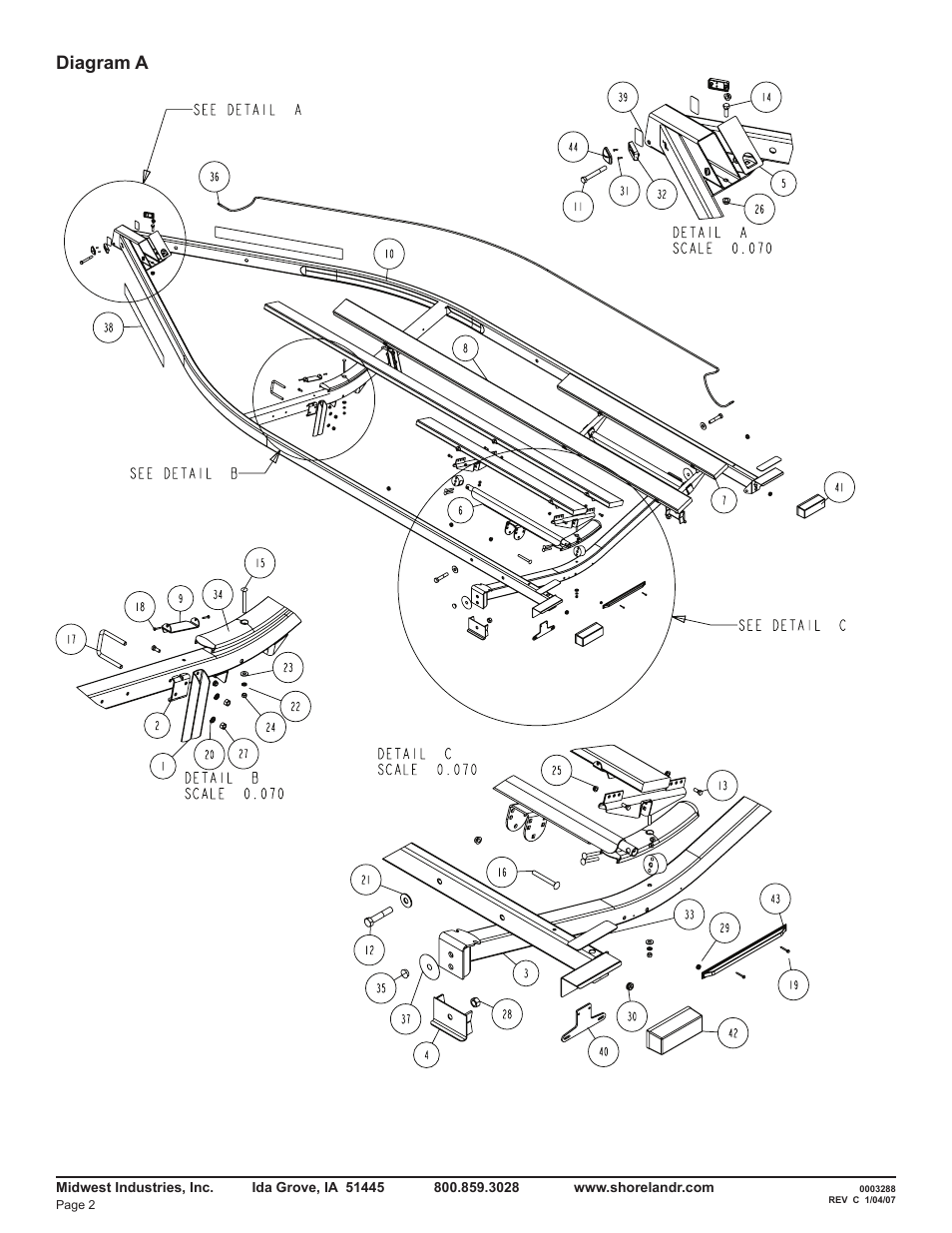 Diagram a | ShoreLand'r LEB40TCBBXLW V.1 User Manual | Page 2 / 16