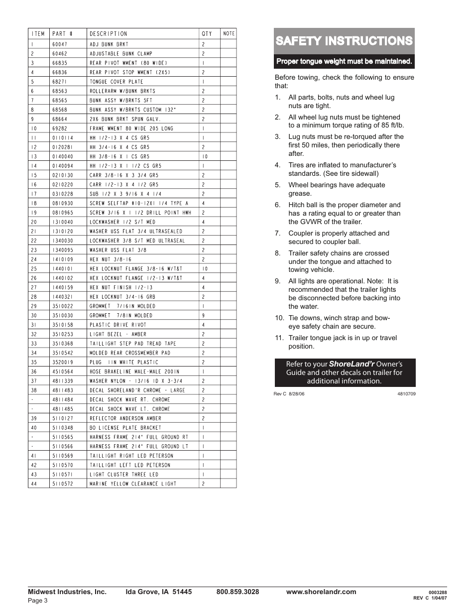 Safety instructions | ShoreLand'r LEB40TCBBXLW V.1 User Manual | Page 3 / 16