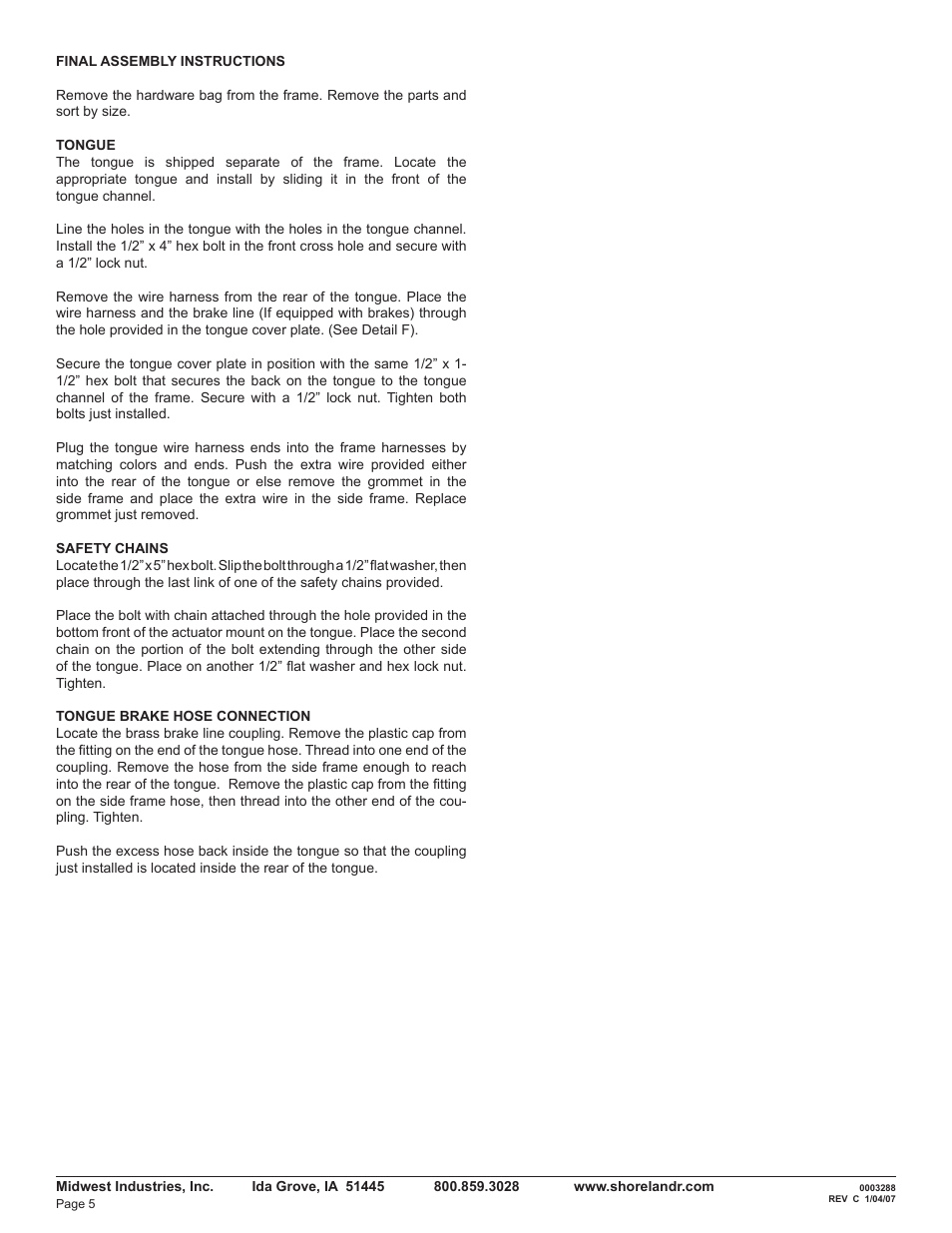 ShoreLand'r LEB40TCBBXLW V.1 User Manual | Page 5 / 16