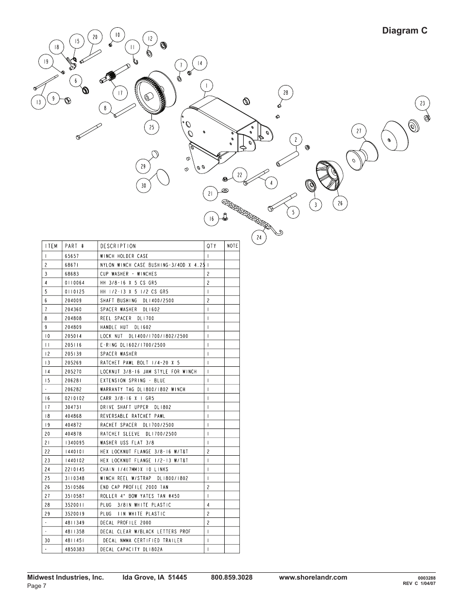 Diagram c | ShoreLand'r LEB40TCBBXLW V.1 User Manual | Page 7 / 16