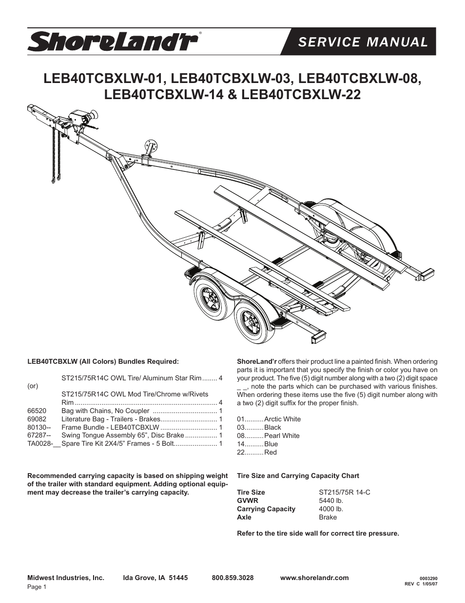 ShoreLand'r LEB40TCBXLW V.2 User Manual | 14 pages