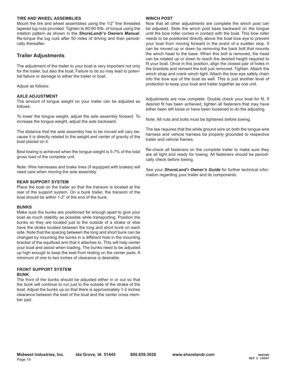 ShoreLand'r LEB40TCBXLW V.2 User Manual | Page 14 / 14