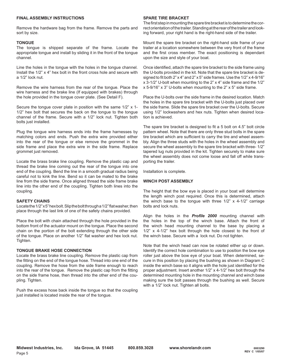 ShoreLand'r LEB40TCBXLW V.2 User Manual | Page 5 / 14