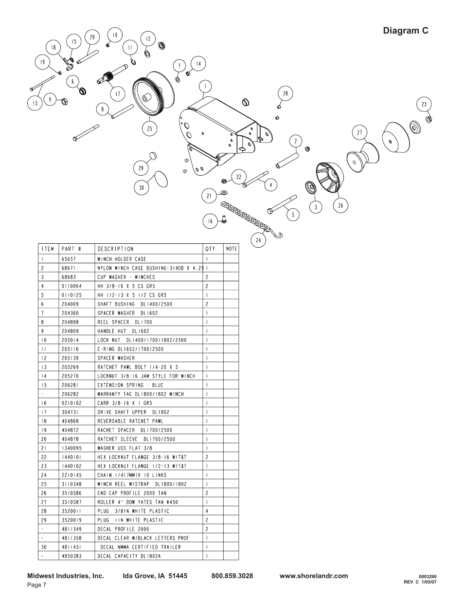 Diagram c | ShoreLand'r LEB40TCBXLW V.2 User Manual | Page 7 / 14