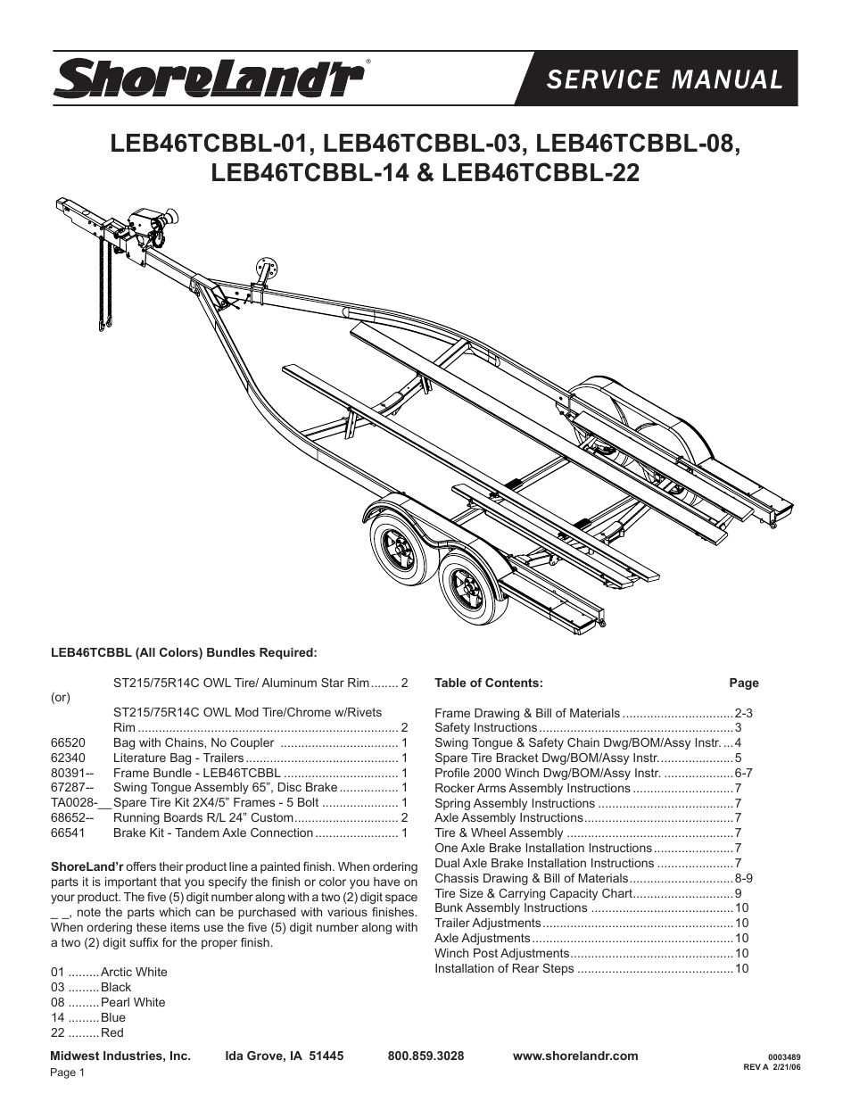 ShoreLand'r LEB46TCBBL V.1 User Manual | 10 pages