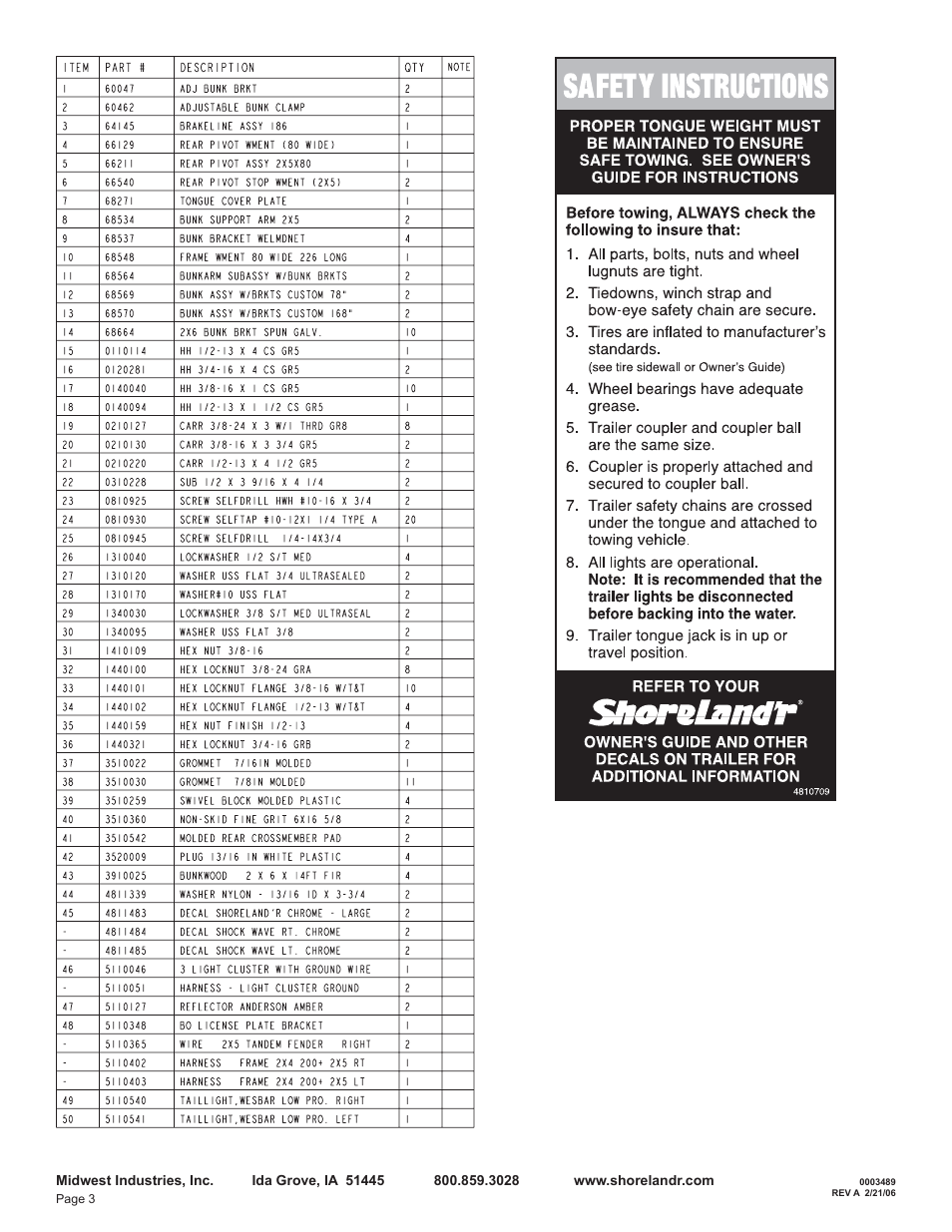 ShoreLand'r LEB46TCBBL V.1 User Manual | Page 3 / 10