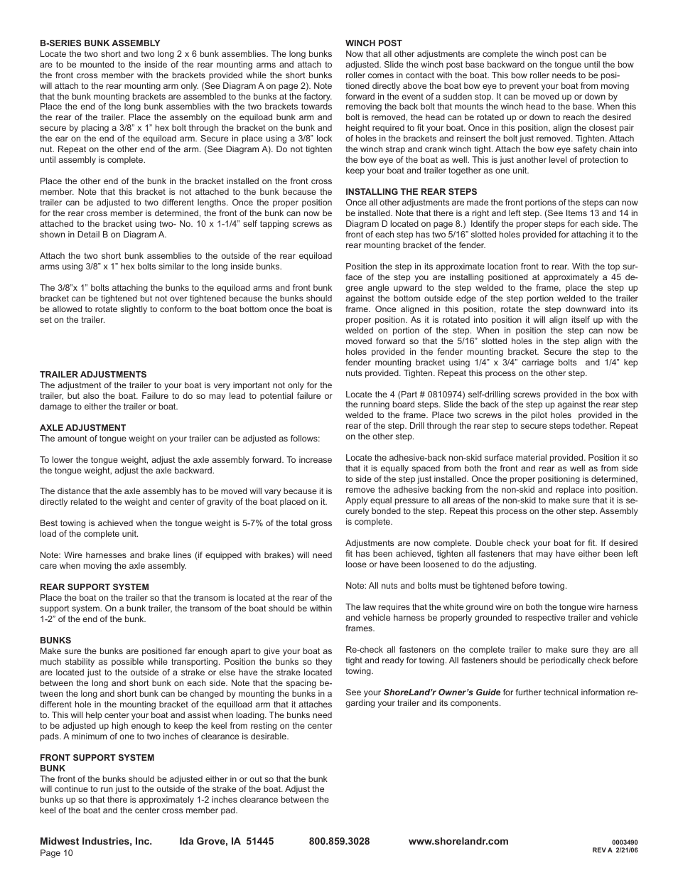 ShoreLand'r LEB46TCBL User Manual | Page 10 / 10