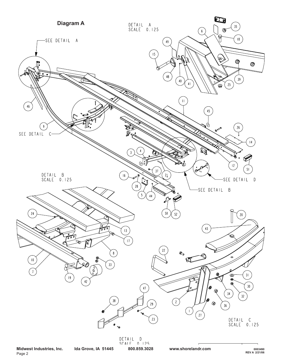 Diagram a | ShoreLand'r LEB46TCBL User Manual | Page 2 / 10