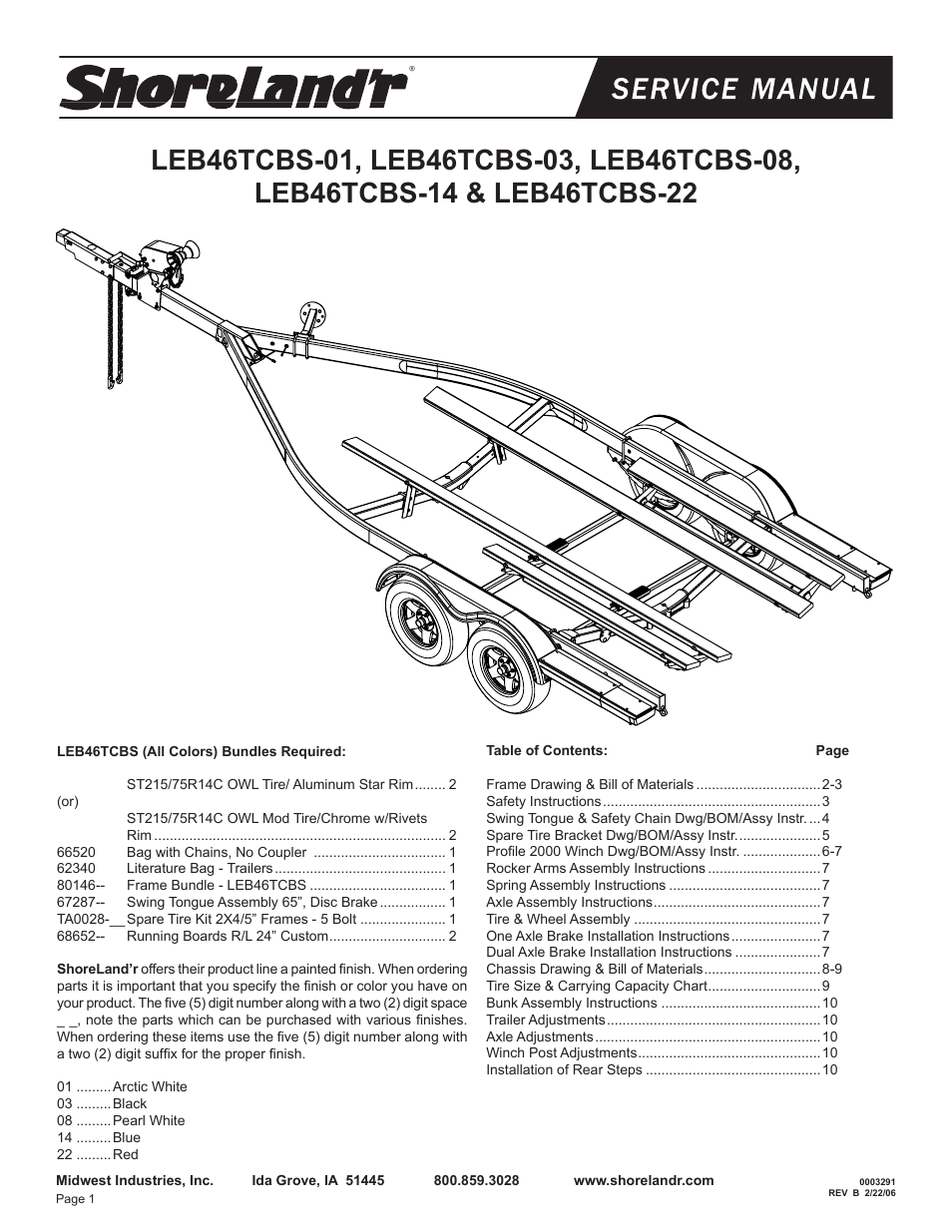 ShoreLand'r LEB46TCBS User Manual | 10 pages