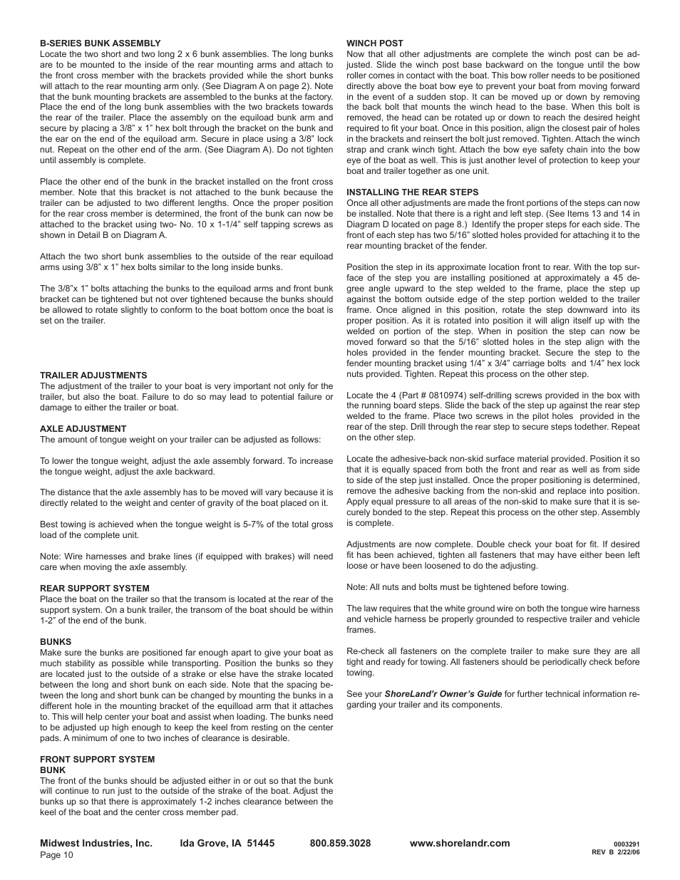 ShoreLand'r LEB46TCBS User Manual | Page 10 / 10