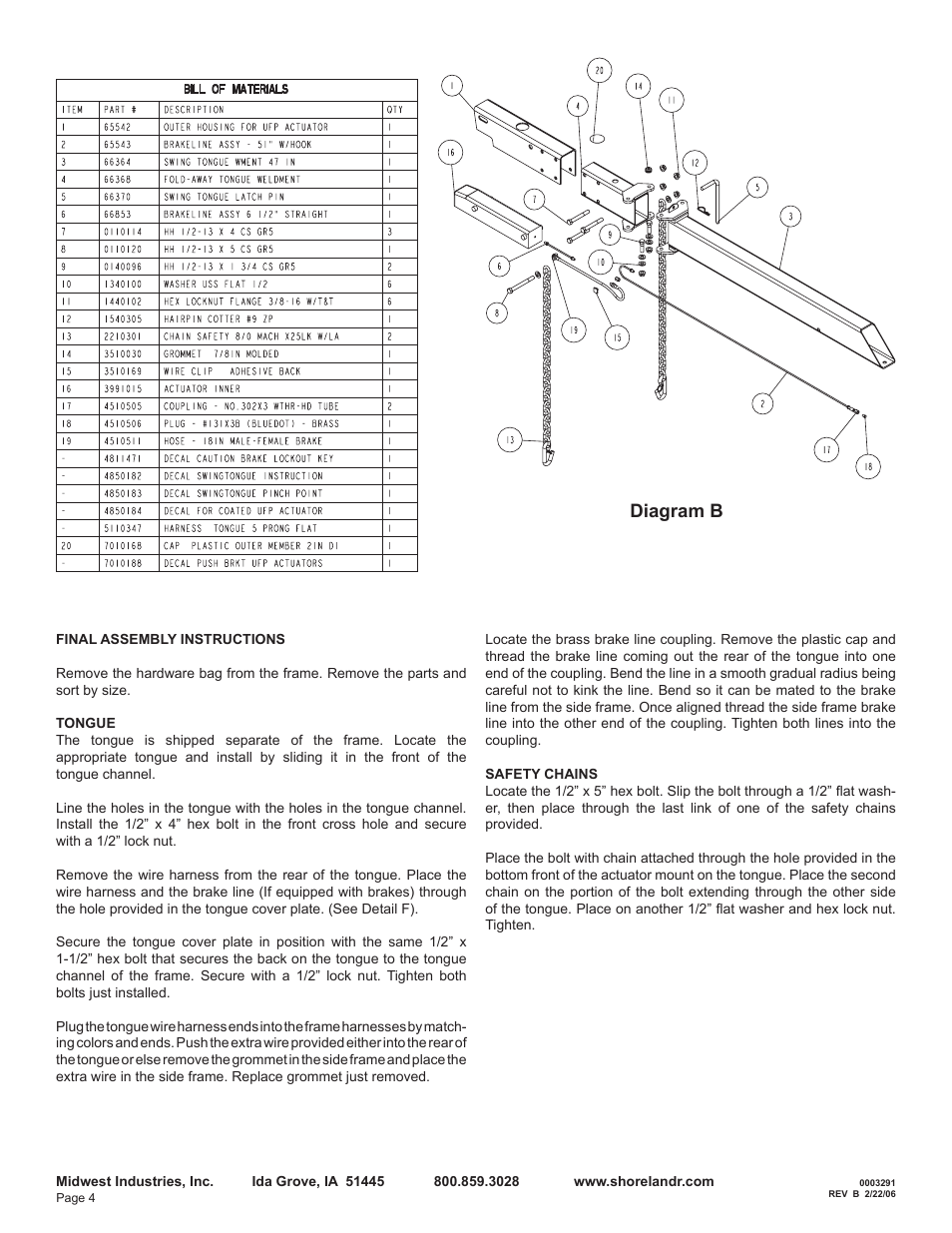Diagram b | ShoreLand'r LEB46TCBS User Manual | Page 4 / 10