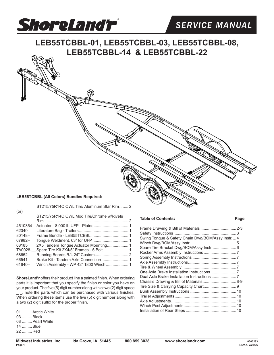 ShoreLand'r LEB55TCBBL User Manual | 12 pages