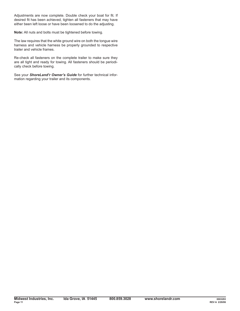ShoreLand'r LEB55TCBBL User Manual | Page 11 / 12
