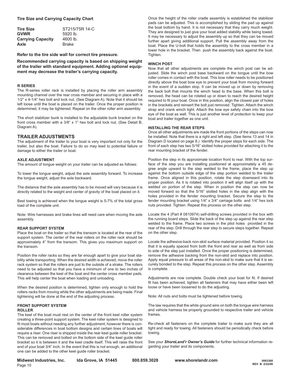 ShoreLand'r LER46TCBBS User Manual | Page 10 / 10