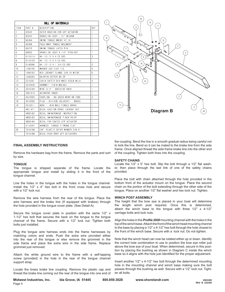 Diagram b | ShoreLand'r LER46TCBBS User Manual | Page 4 / 10