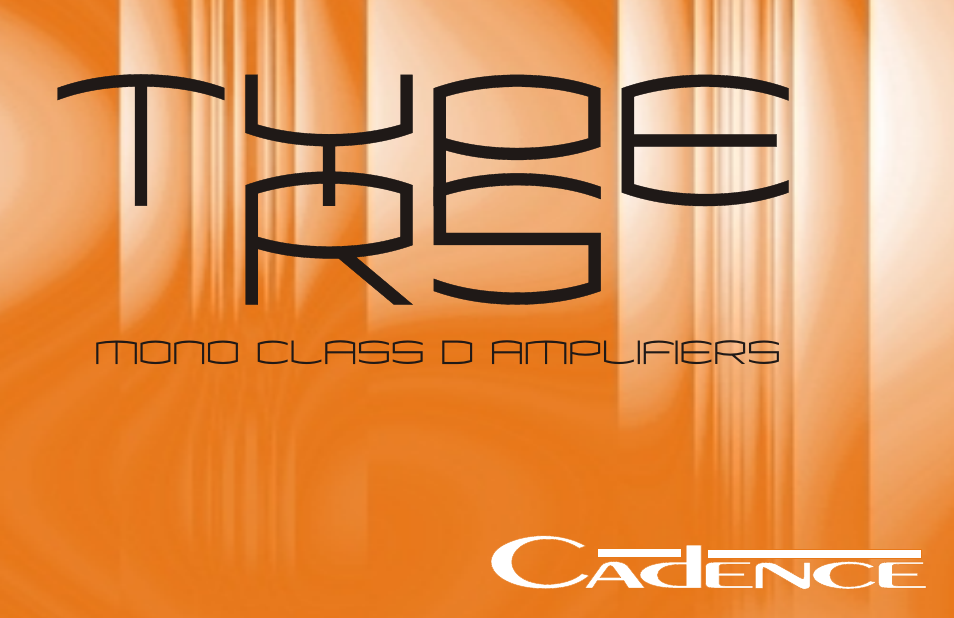 Cadence MONO CLASS D User Manual | 16 pages