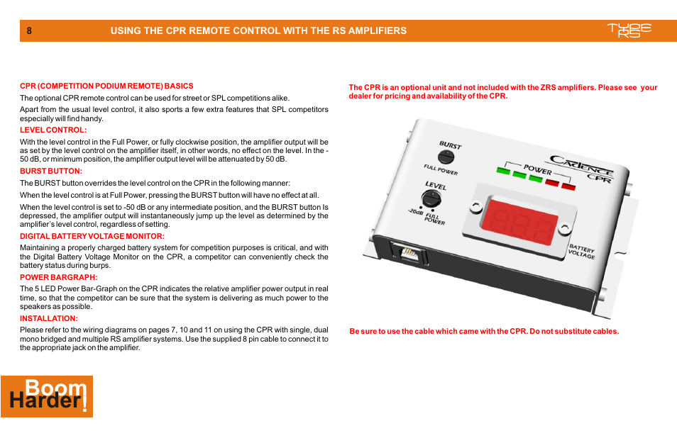 Boom ! harder | Cadence MONO CLASS D User Manual | Page 8 / 16