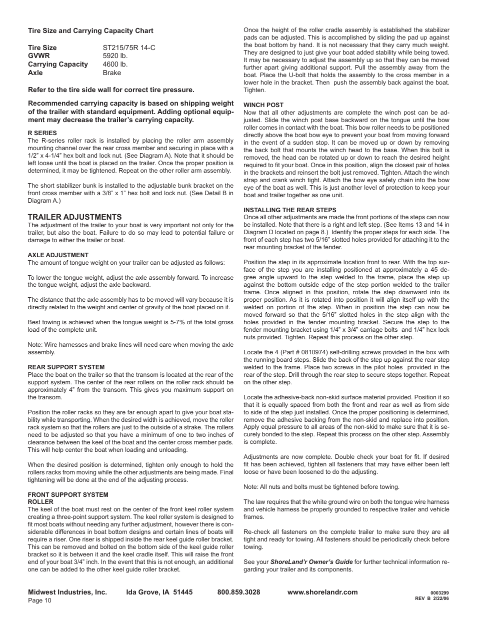 ShoreLand'r LER46TCBS User Manual | Page 10 / 10