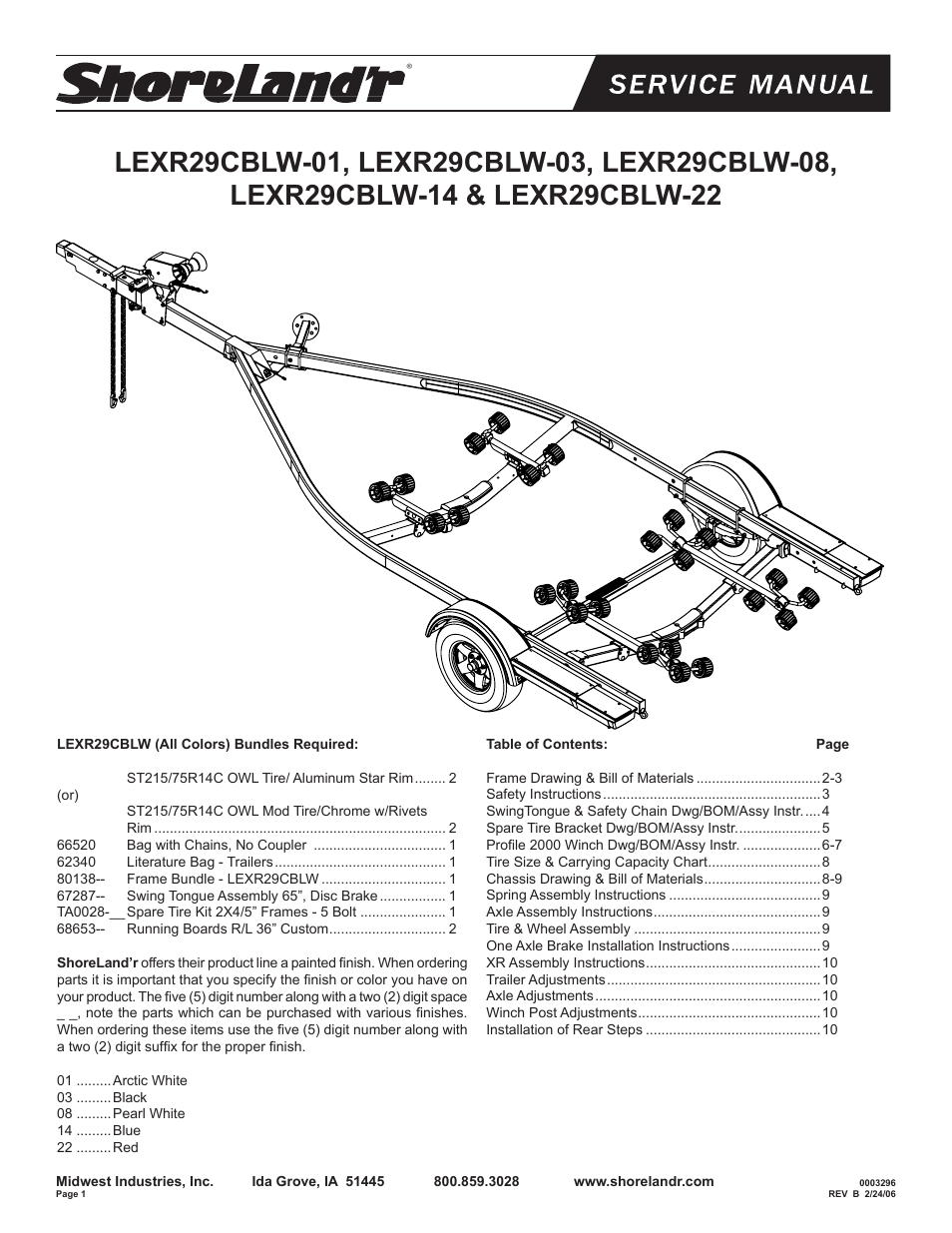 ShoreLand'r LEXR29CBLW User Manual | 10 pages