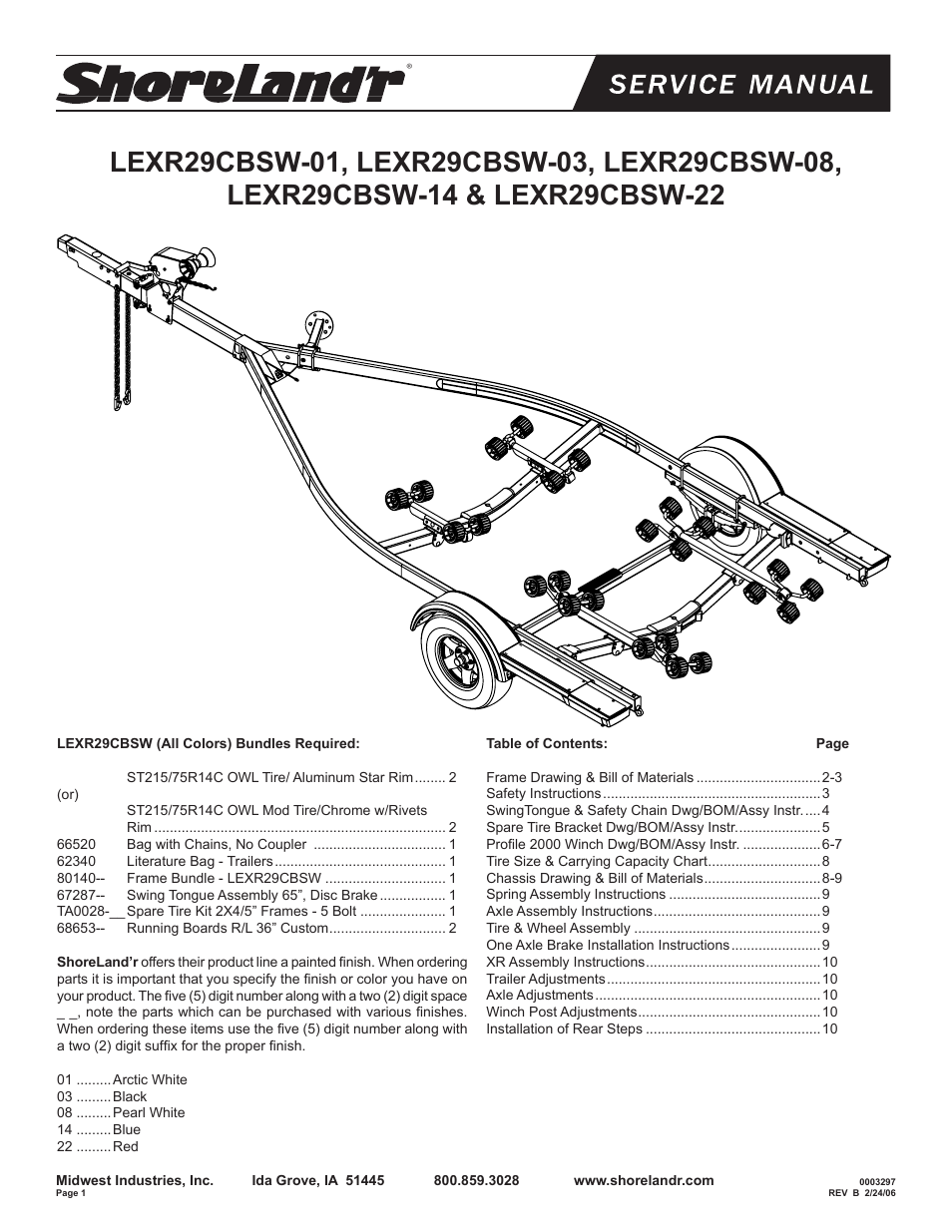 ShoreLand'r LEXR29CBSW User Manual | 10 pages
