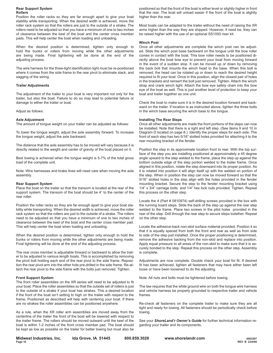 ShoreLand'r LEXR29CBSW User Manual | Page 10 / 10