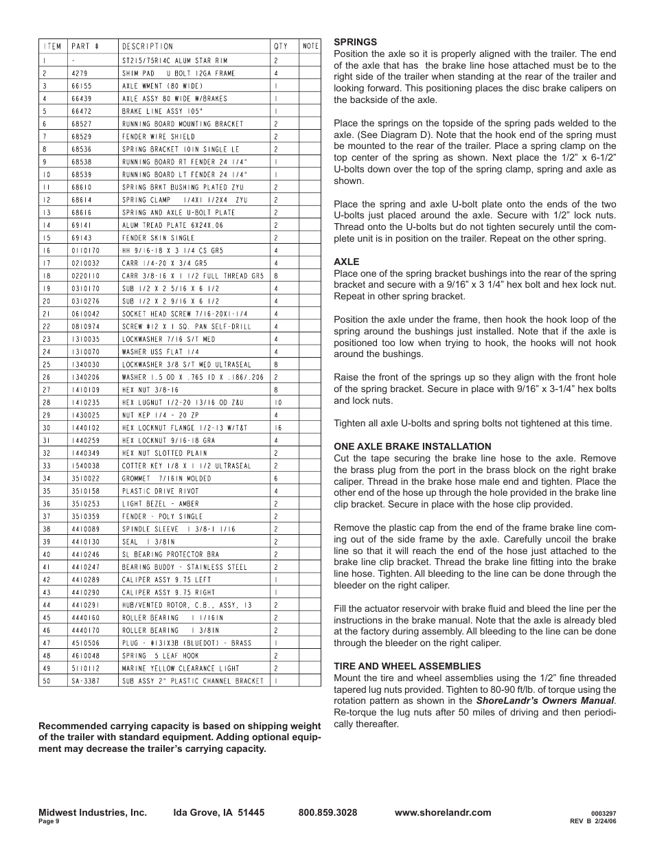 ShoreLand'r LEXR29CBSW User Manual | Page 9 / 10