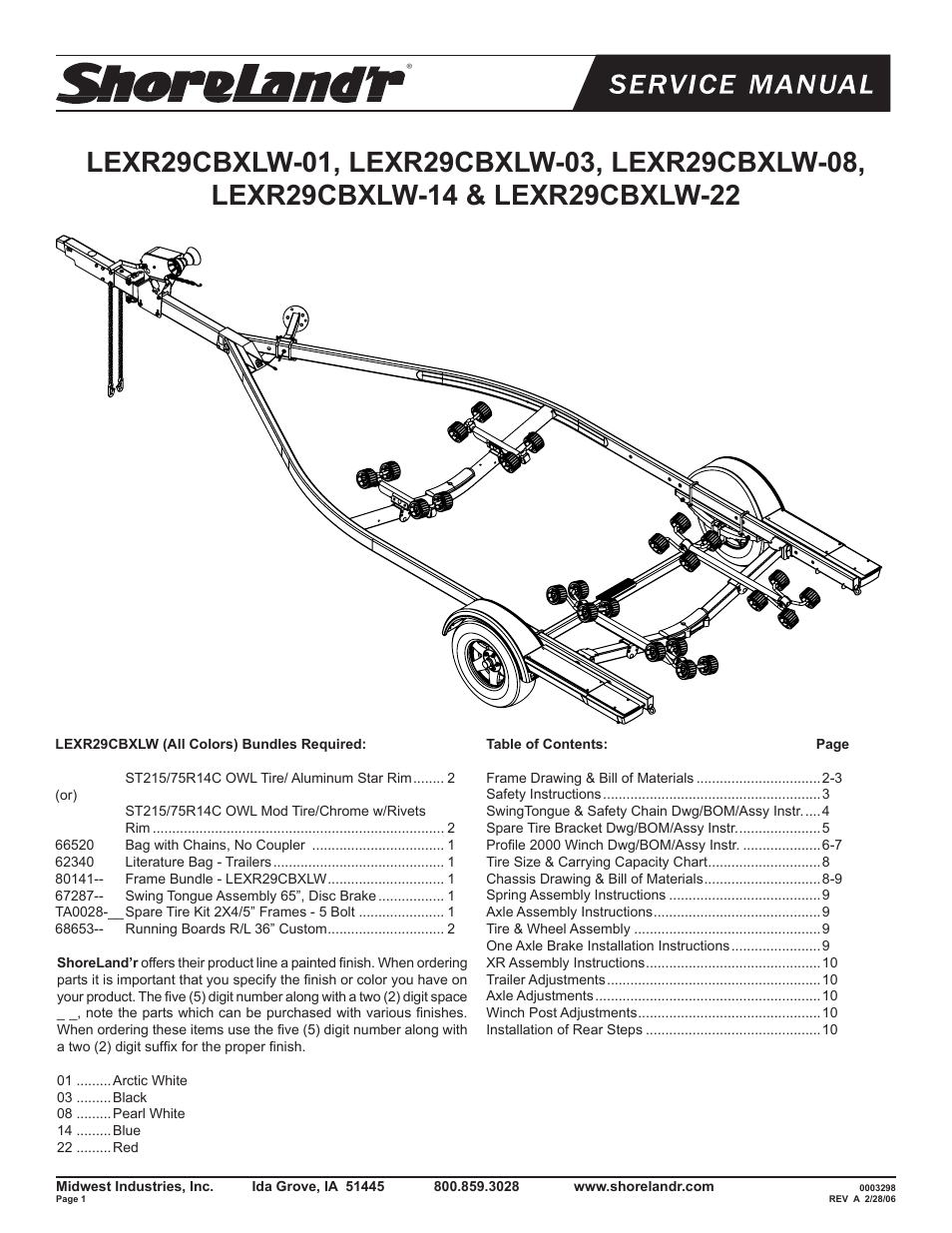 ShoreLand'r LEXR29CBXLW User Manual | 10 pages