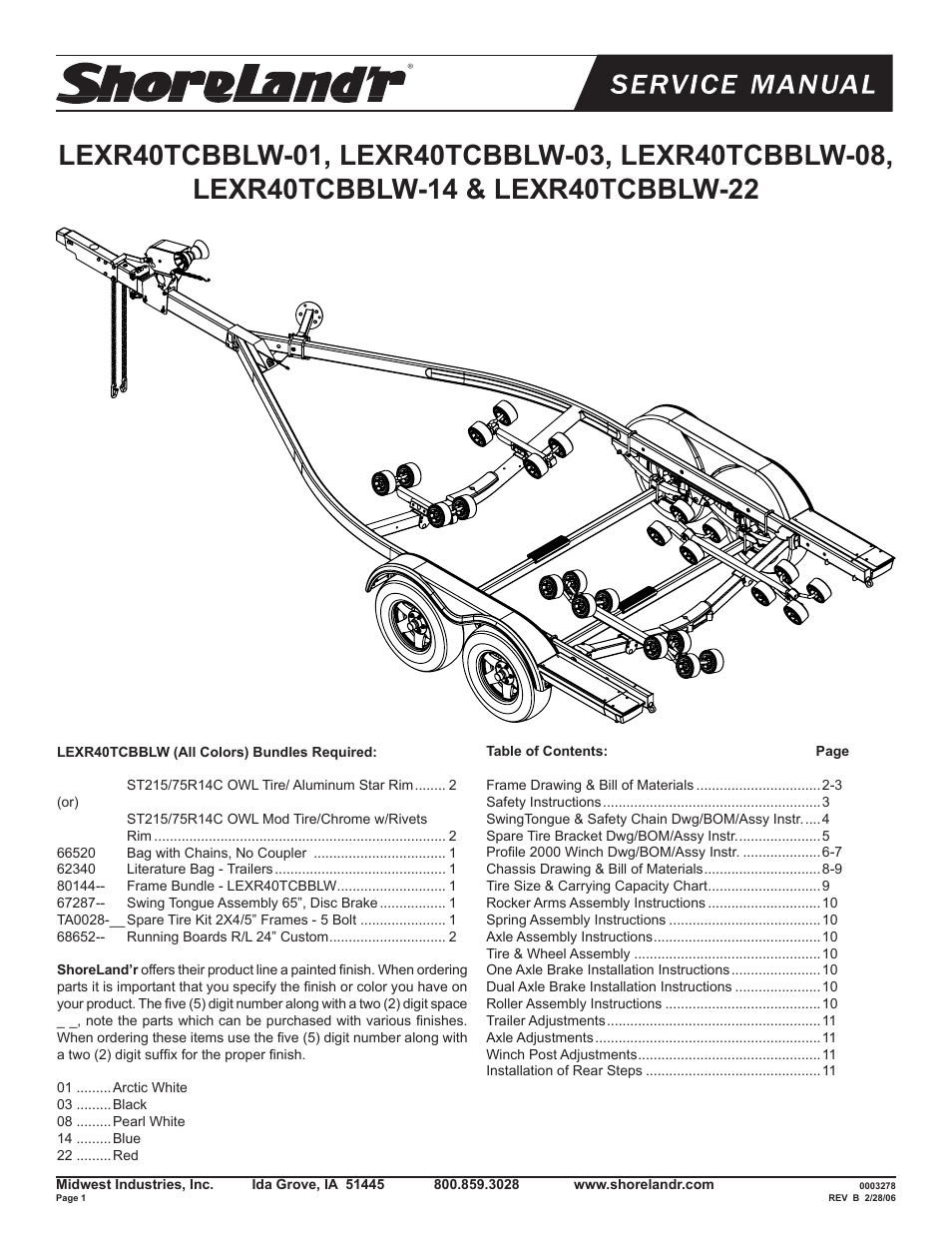 ShoreLand'r LEXR40TCBBLW User Manual | 12 pages
