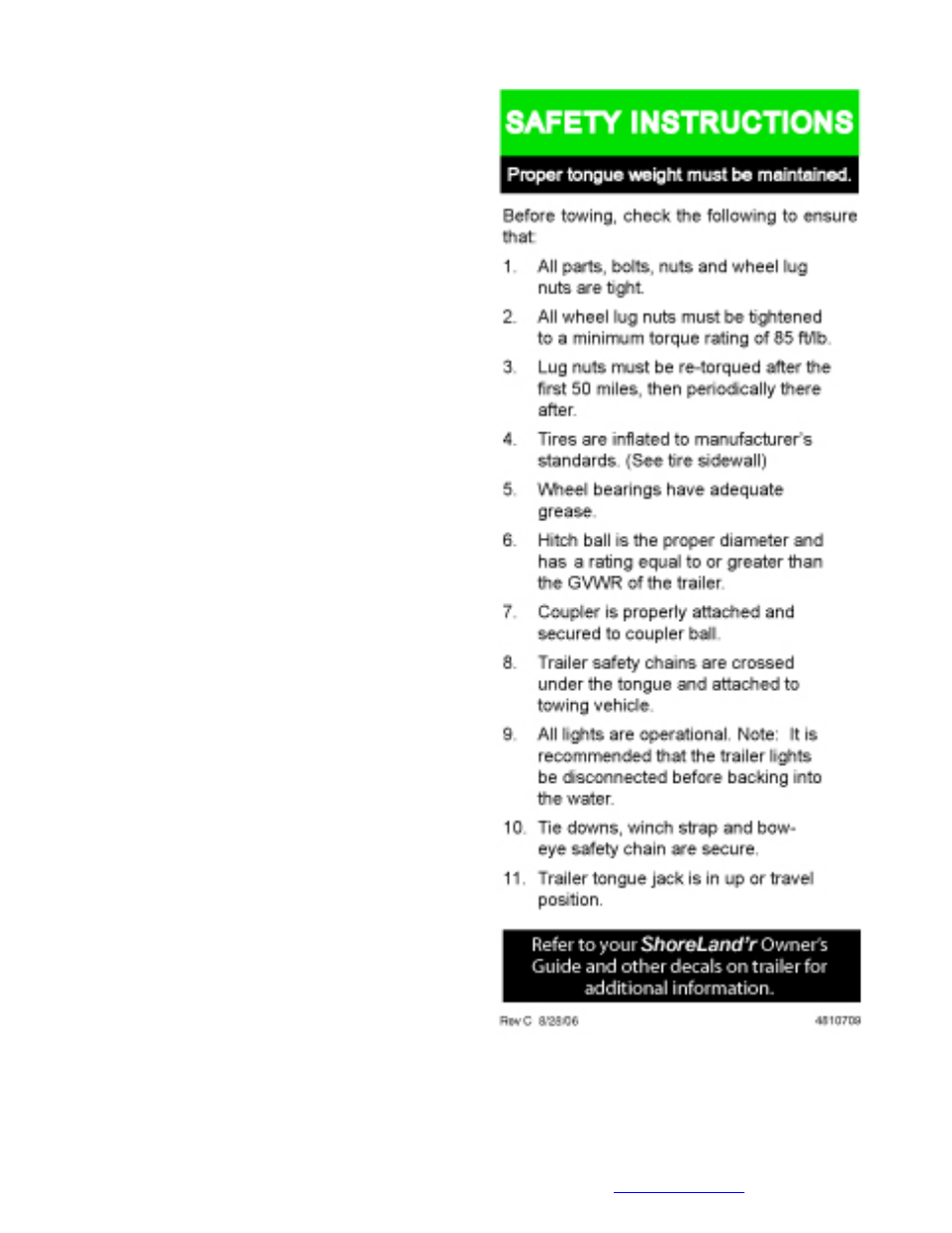 ShoreLand'r PT2555TABBP User Manual | Page 10 / 10