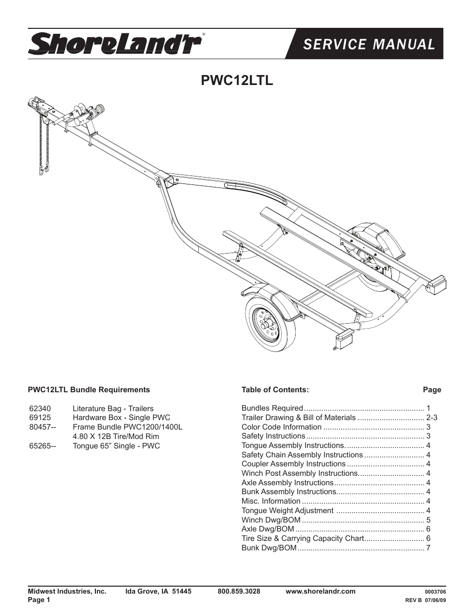 ShoreLand'r PWC12LTL V.2 User Manual | 8 pages