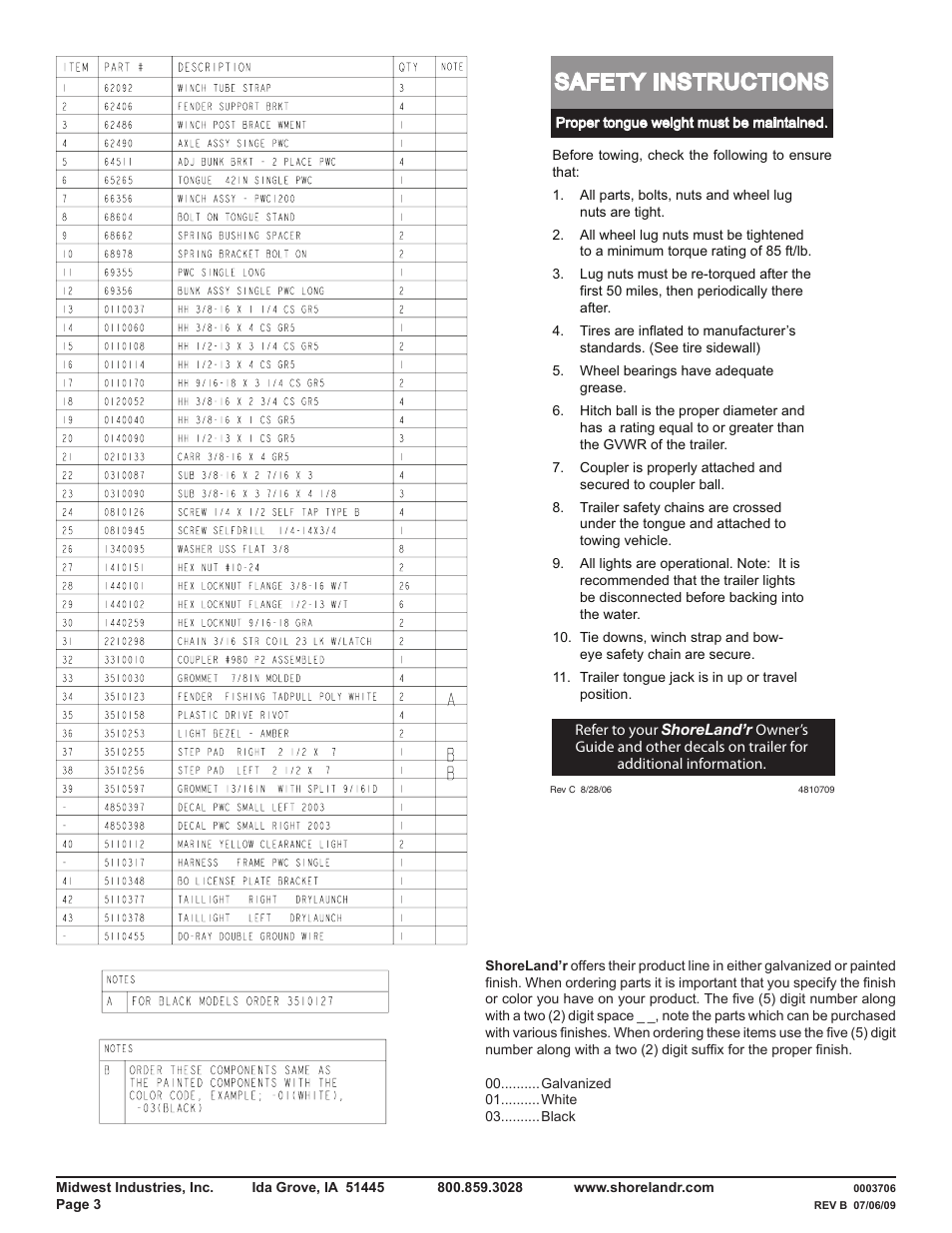 Safety instructions | ShoreLand'r PWC12LTL V.2 User Manual | Page 3 / 8