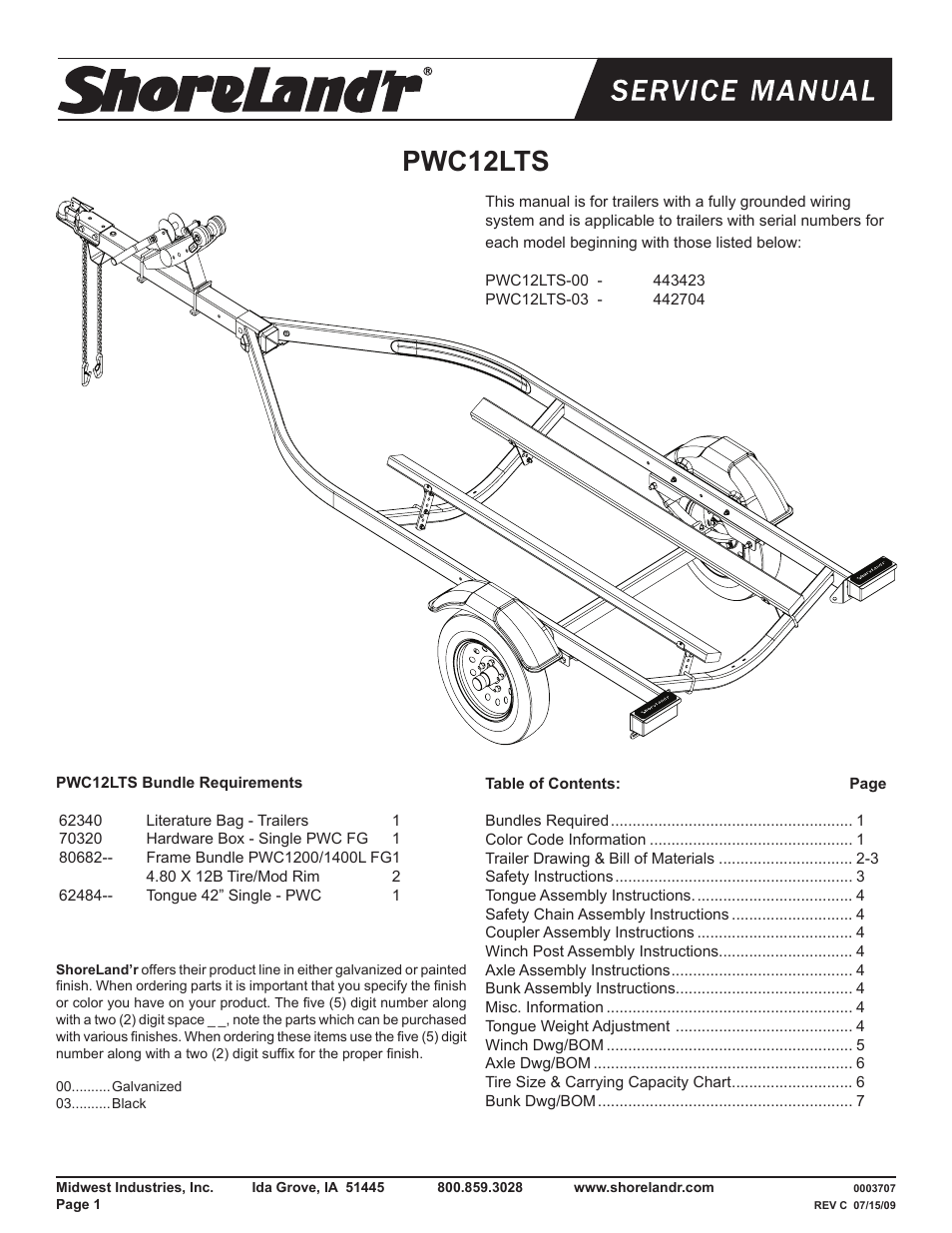 ShoreLand'r PWC12LTS V.2 User Manual | 8 pages