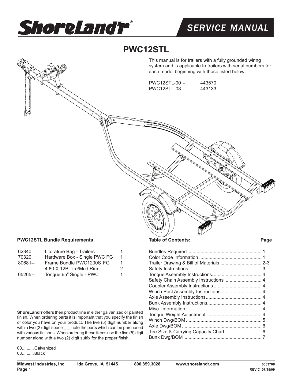 ShoreLand'r PWC12STL V.1 User Manual | 8 pages