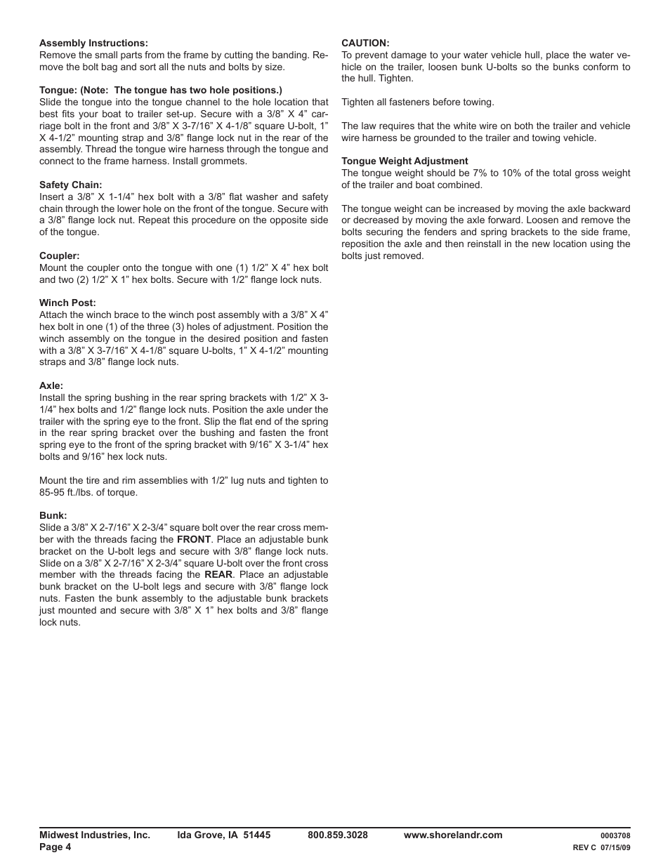 ShoreLand'r PWC12STL V.1 User Manual | Page 4 / 8