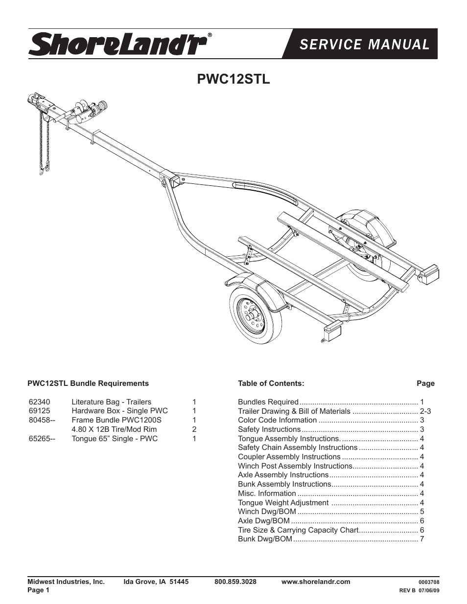 ShoreLand'r PWC12STL V.2 User Manual | 8 pages