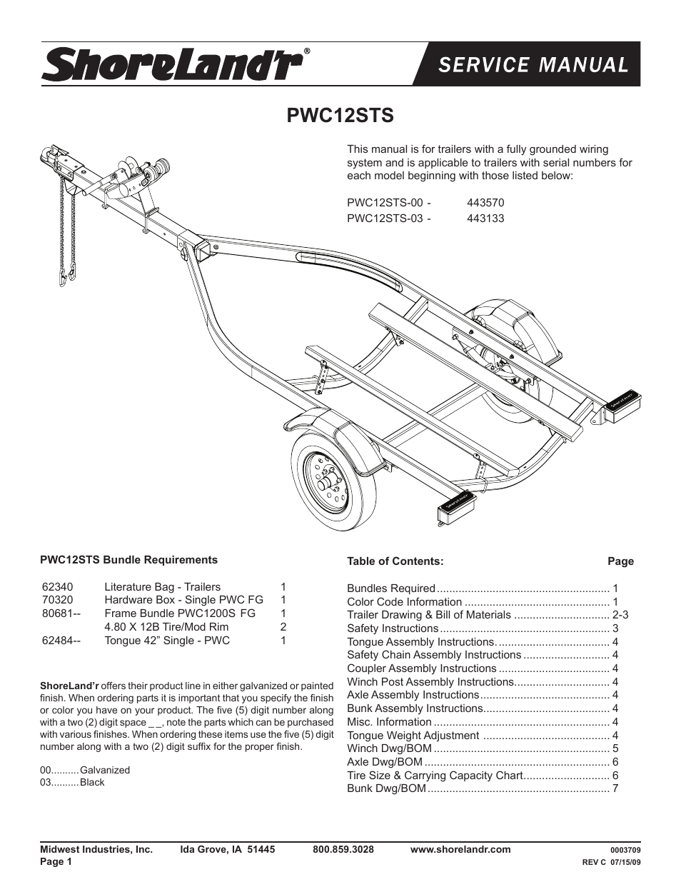 ShoreLand'r PWC12STS V.2 User Manual | 8 pages