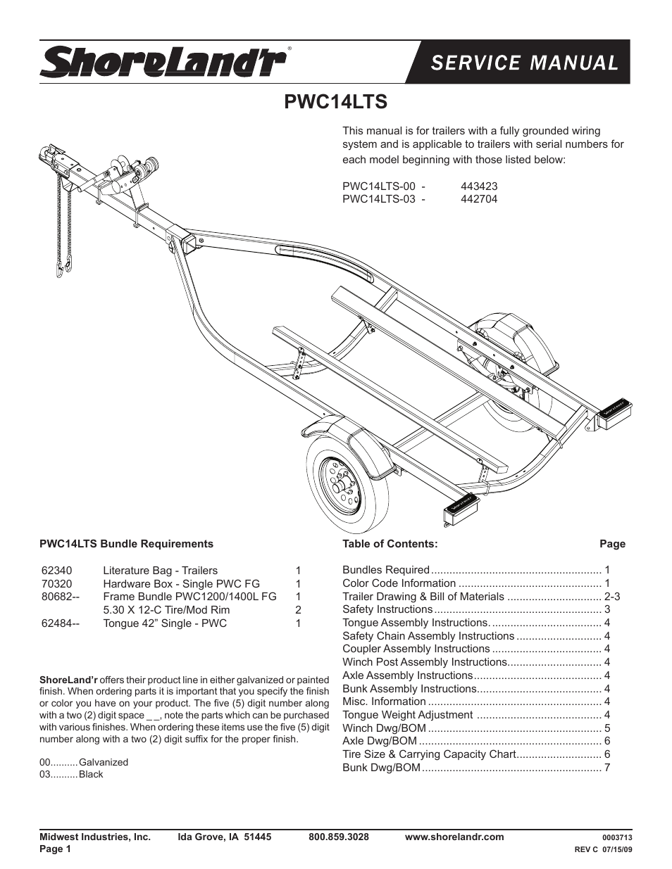 ShoreLand'r PWC14LTS V.2 User Manual | 8 pages