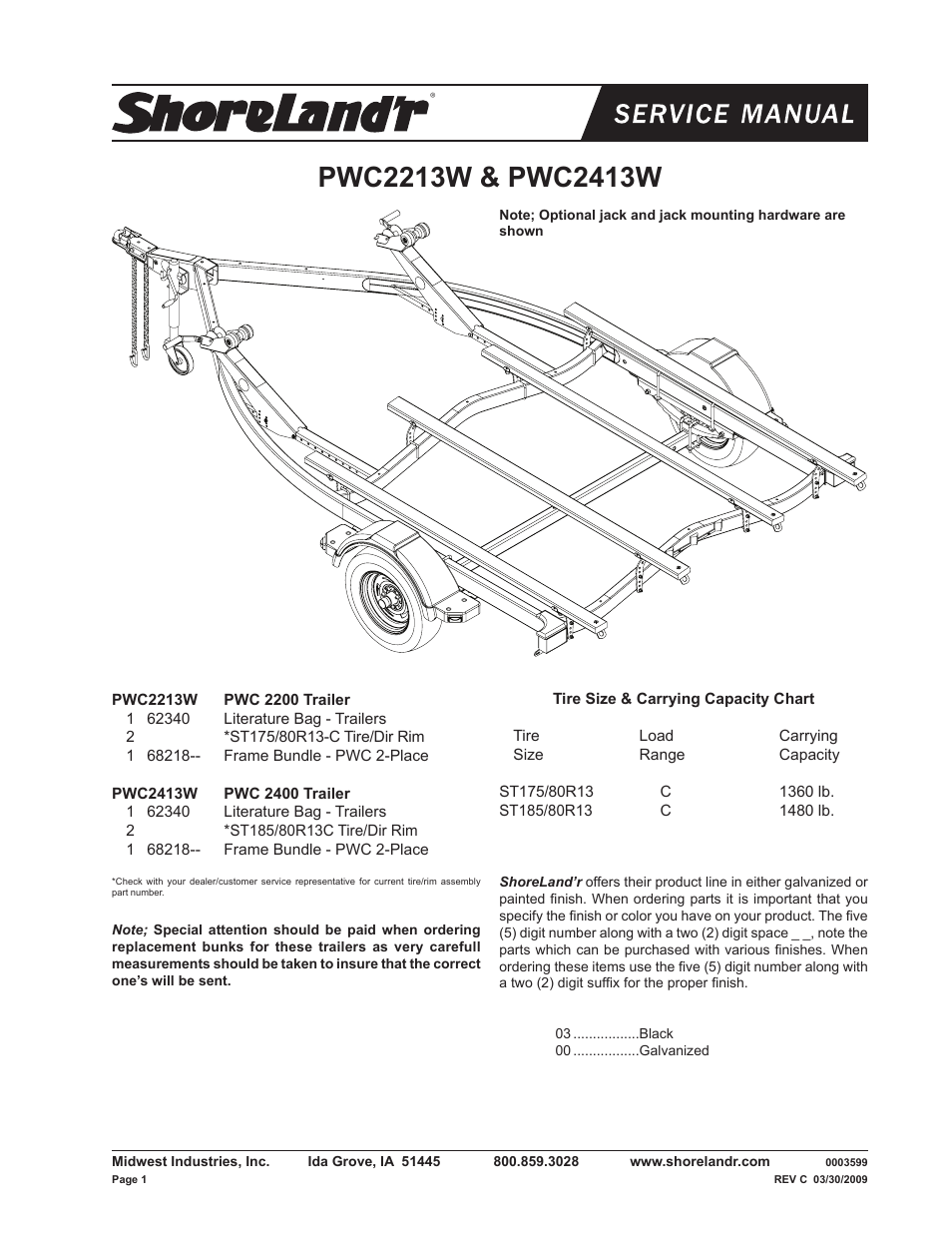 ShoreLand'r PWC2413W User Manual | 8 pages